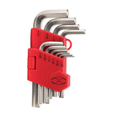 Juego de 10 llaves allen cortas desde 1/16" hasta 3/8" truper